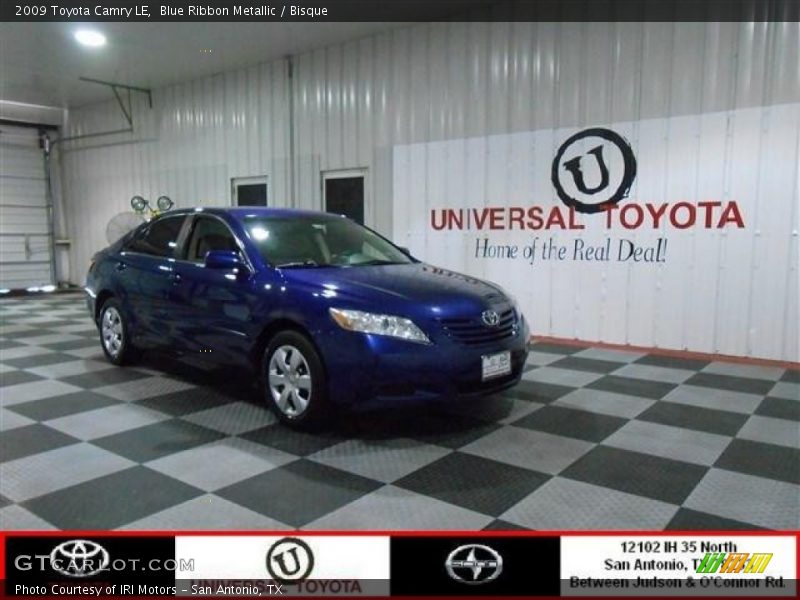 Blue Ribbon Metallic / Bisque 2009 Toyota Camry LE