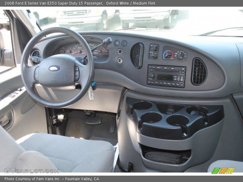 Oxford White / Medium Flint 2008 Ford E Series Van E350 Super Duty 15 Passenger