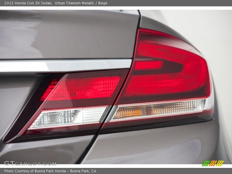 Urban Titanium Metallic / Beige 2013 Honda Civic EX Sedan