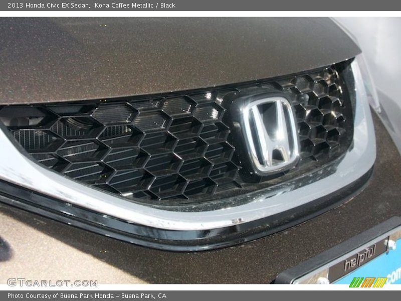 Kona Coffee Metallic / Black 2013 Honda Civic EX Sedan