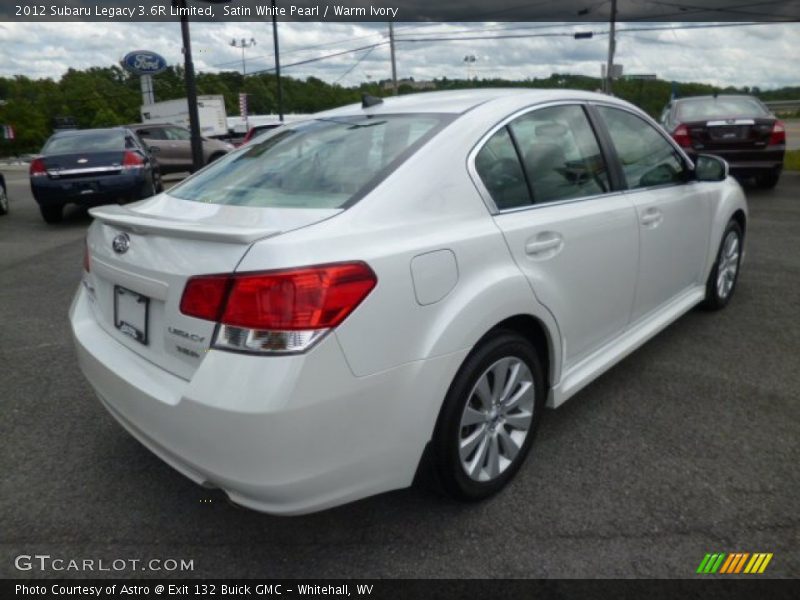 Satin White Pearl / Warm Ivory 2012 Subaru Legacy 3.6R Limited