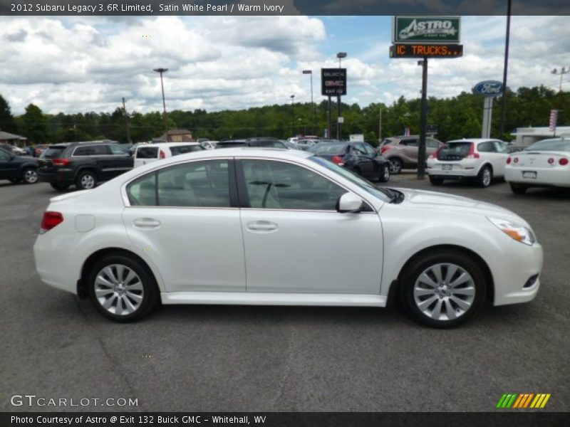 Satin White Pearl / Warm Ivory 2012 Subaru Legacy 3.6R Limited