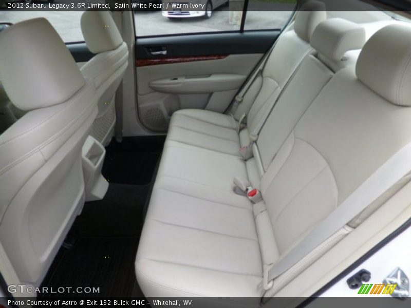 Rear Seat of 2012 Legacy 3.6R Limited