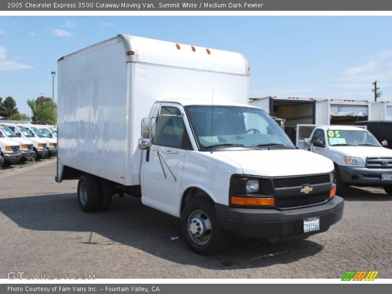 Summit White / Medium Dark Pewter 2005 Chevrolet Express 3500 Cutaway Moving Van