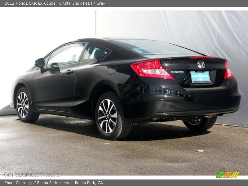 Crystal Black Pearl / Gray 2013 Honda Civic EX Coupe