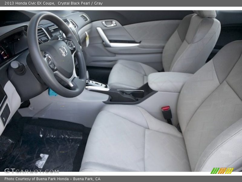 Crystal Black Pearl / Gray 2013 Honda Civic EX Coupe