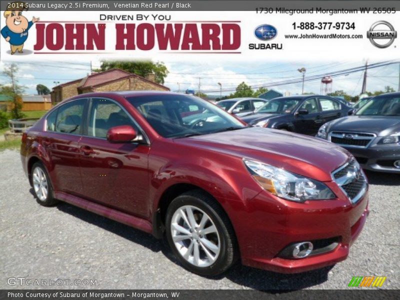 Venetian Red Pearl / Black 2014 Subaru Legacy 2.5i Premium