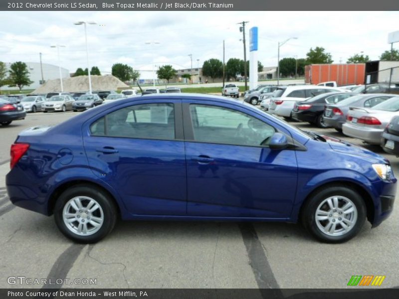 Blue Topaz Metallic / Jet Black/Dark Titanium 2012 Chevrolet Sonic LS Sedan
