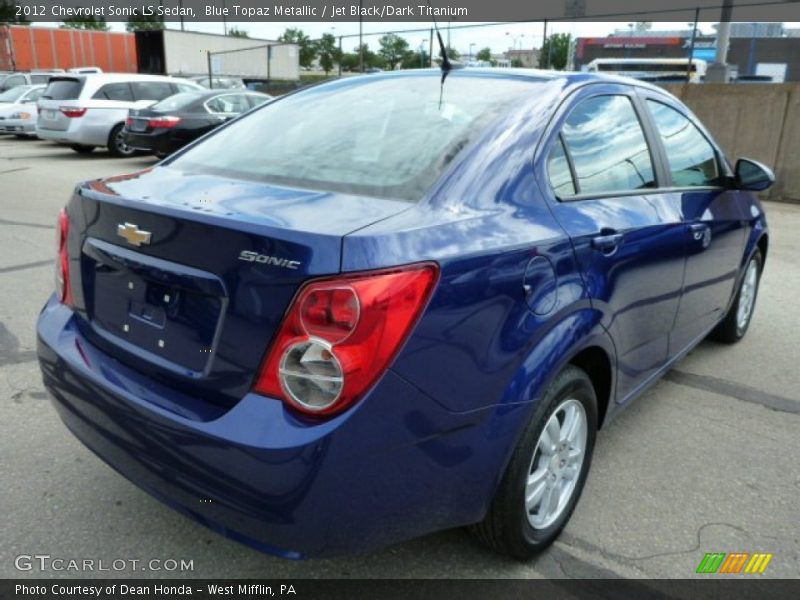 Blue Topaz Metallic / Jet Black/Dark Titanium 2012 Chevrolet Sonic LS Sedan