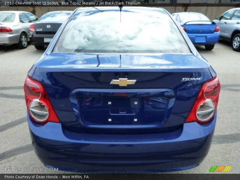 Blue Topaz Metallic / Jet Black/Dark Titanium 2012 Chevrolet Sonic LS Sedan