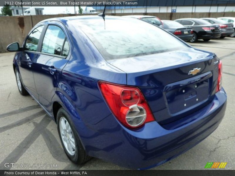 Blue Topaz Metallic / Jet Black/Dark Titanium 2012 Chevrolet Sonic LS Sedan
