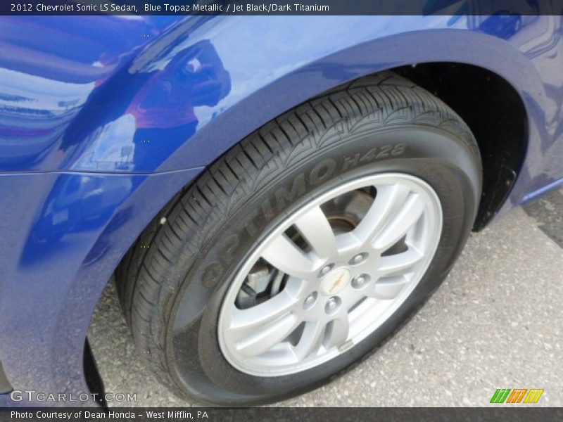 Blue Topaz Metallic / Jet Black/Dark Titanium 2012 Chevrolet Sonic LS Sedan