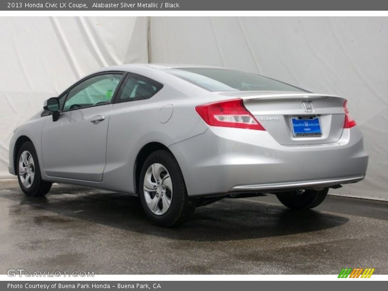 Alabaster Silver Metallic / Black 2013 Honda Civic LX Coupe