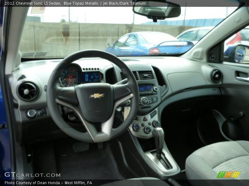 Blue Topaz Metallic / Jet Black/Dark Titanium 2012 Chevrolet Sonic LS Sedan
