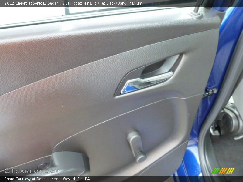 Blue Topaz Metallic / Jet Black/Dark Titanium 2012 Chevrolet Sonic LS Sedan