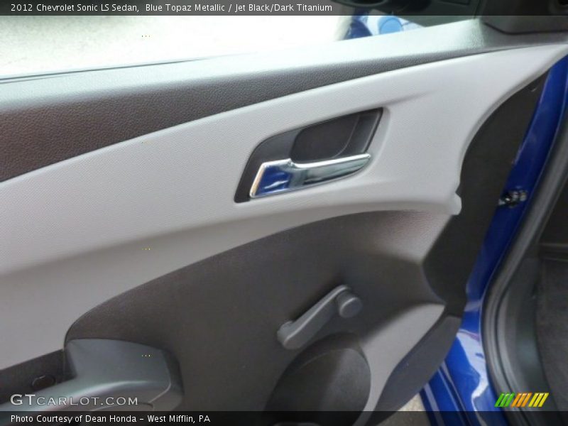 Blue Topaz Metallic / Jet Black/Dark Titanium 2012 Chevrolet Sonic LS Sedan