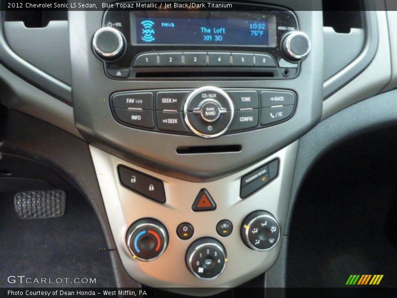 Blue Topaz Metallic / Jet Black/Dark Titanium 2012 Chevrolet Sonic LS Sedan