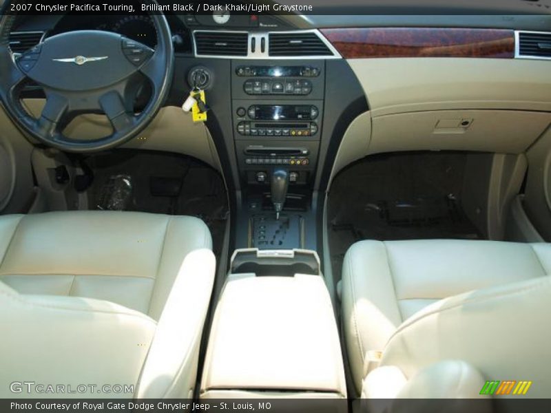 Brilliant Black / Dark Khaki/Light Graystone 2007 Chrysler Pacifica Touring