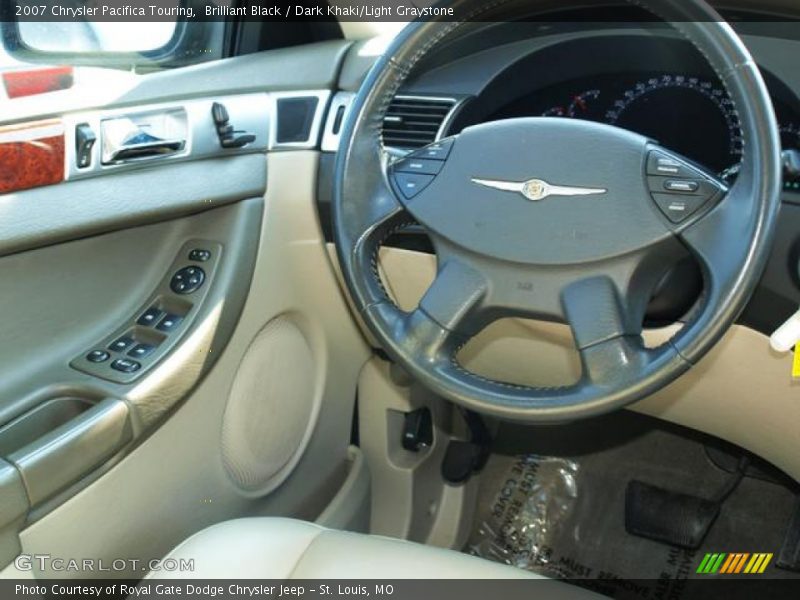 Brilliant Black / Dark Khaki/Light Graystone 2007 Chrysler Pacifica Touring