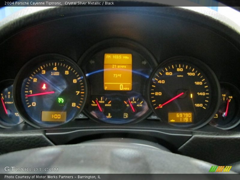 Crystal Silver Metallic / Black 2004 Porsche Cayenne Tiptronic