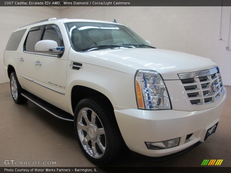 White Diamond / Cocoa/Light Cashmere 2007 Cadillac Escalade ESV AWD
