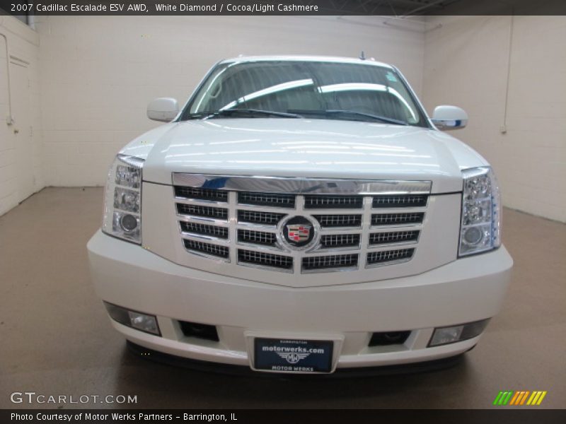 White Diamond / Cocoa/Light Cashmere 2007 Cadillac Escalade ESV AWD