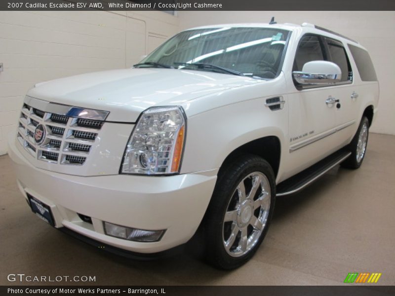 White Diamond / Cocoa/Light Cashmere 2007 Cadillac Escalade ESV AWD