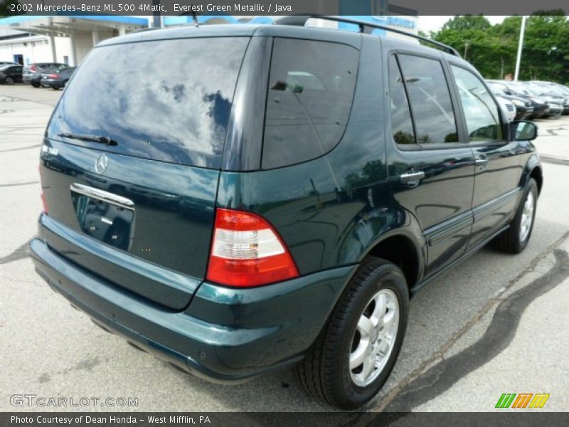 Everest Green Metallic / Java 2002 Mercedes-Benz ML 500 4Matic