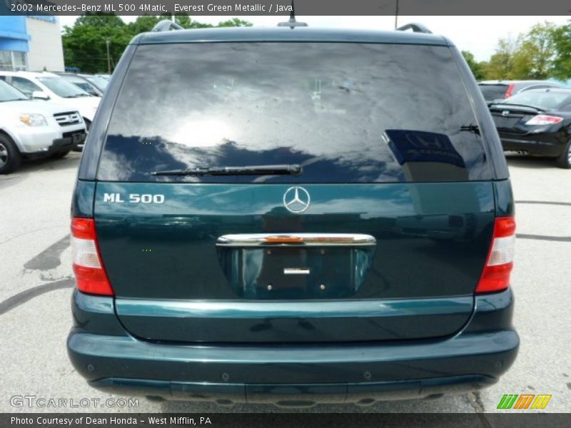 Everest Green Metallic / Java 2002 Mercedes-Benz ML 500 4Matic