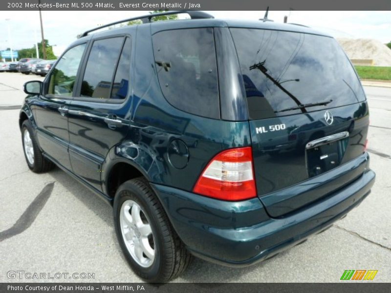 Everest Green Metallic / Java 2002 Mercedes-Benz ML 500 4Matic