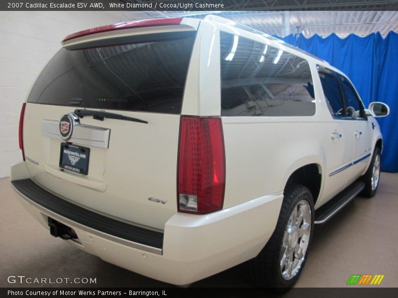 White Diamond / Cocoa/Light Cashmere 2007 Cadillac Escalade ESV AWD