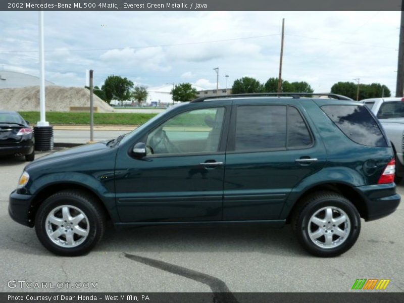 Everest Green Metallic / Java 2002 Mercedes-Benz ML 500 4Matic