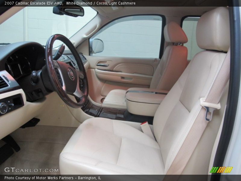 White Diamond / Cocoa/Light Cashmere 2007 Cadillac Escalade ESV AWD