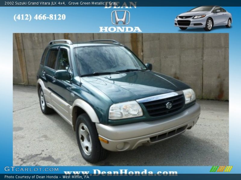 Grove Green Metallic / Gray 2002 Suzuki Grand Vitara JLX 4x4