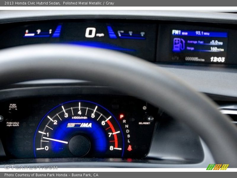 Polished Metal Metallic / Gray 2013 Honda Civic Hybrid Sedan
