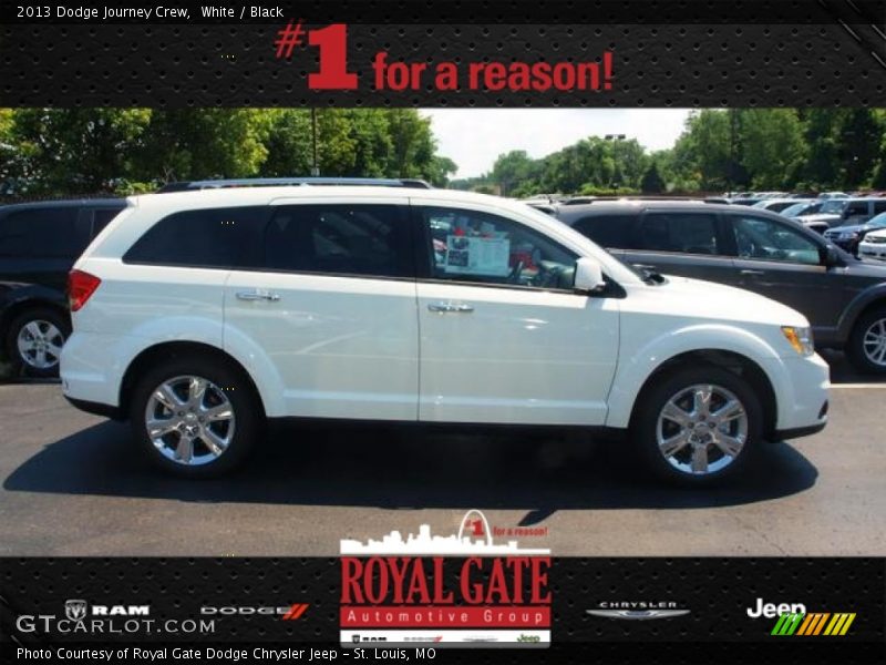White / Black 2013 Dodge Journey Crew