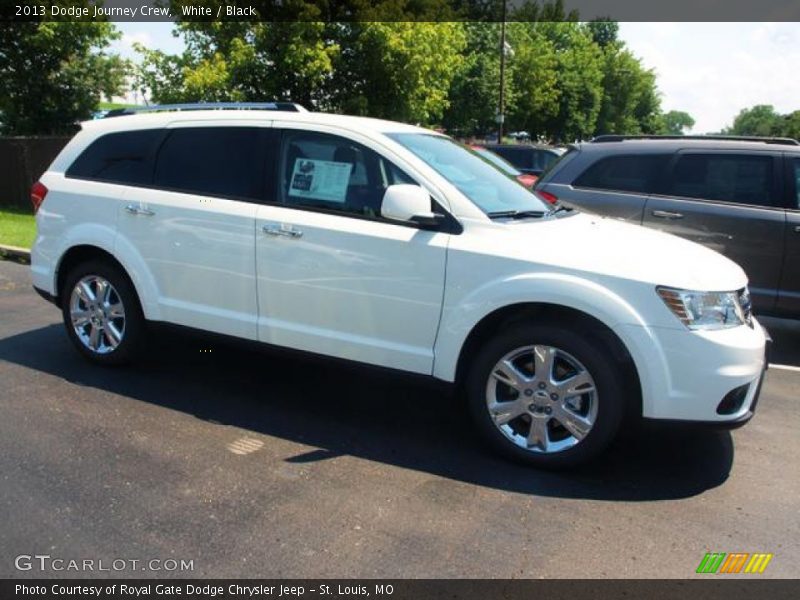White / Black 2013 Dodge Journey Crew