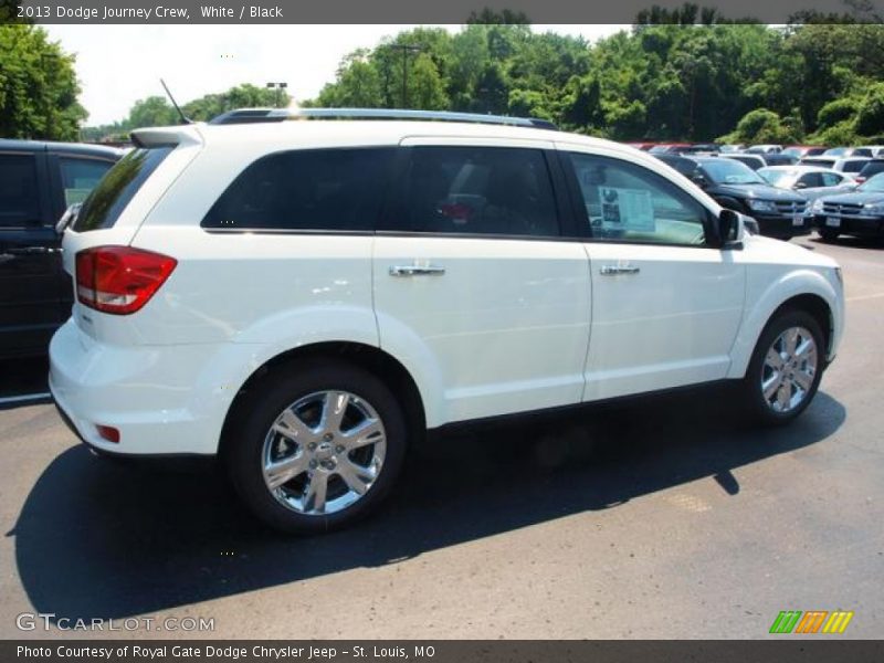 White / Black 2013 Dodge Journey Crew