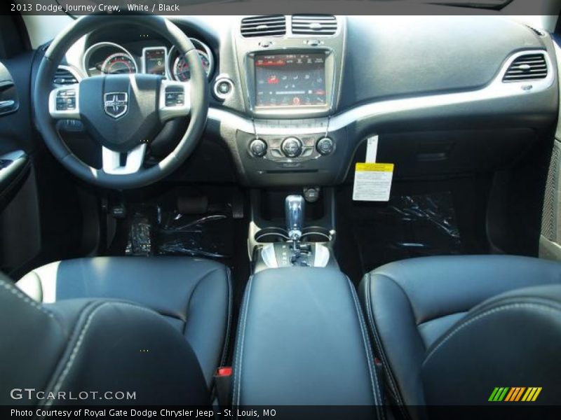 White / Black 2013 Dodge Journey Crew
