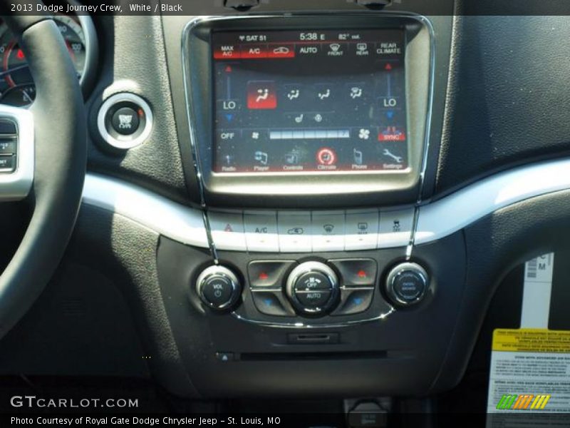 White / Black 2013 Dodge Journey Crew
