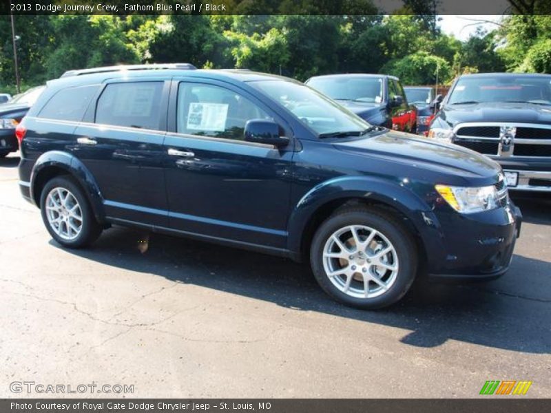 Fathom Blue Pearl / Black 2013 Dodge Journey Crew