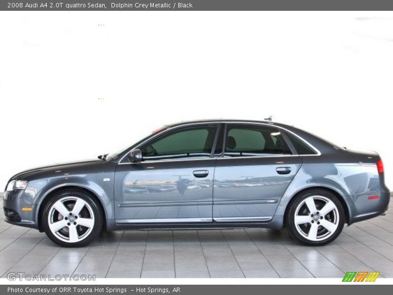 Dolphin Grey Metallic / Black 2008 Audi A4 2.0T quattro Sedan