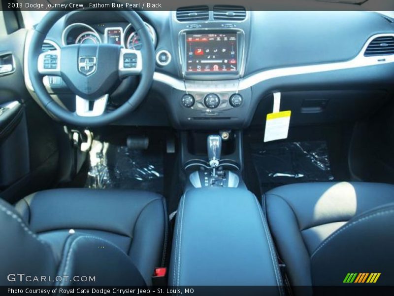 Fathom Blue Pearl / Black 2013 Dodge Journey Crew