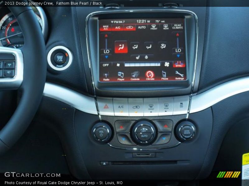 Fathom Blue Pearl / Black 2013 Dodge Journey Crew