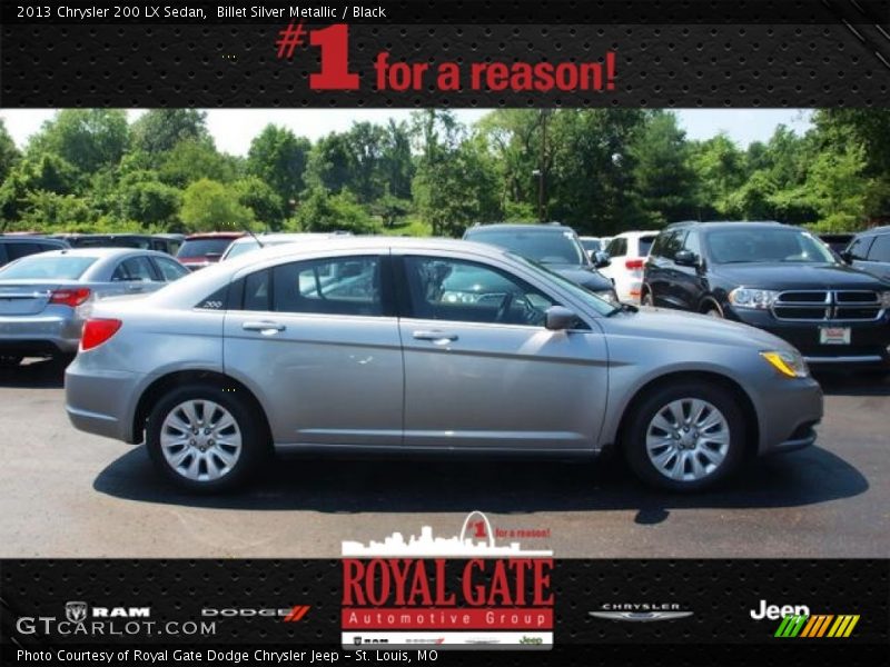Billet Silver Metallic / Black 2013 Chrysler 200 LX Sedan