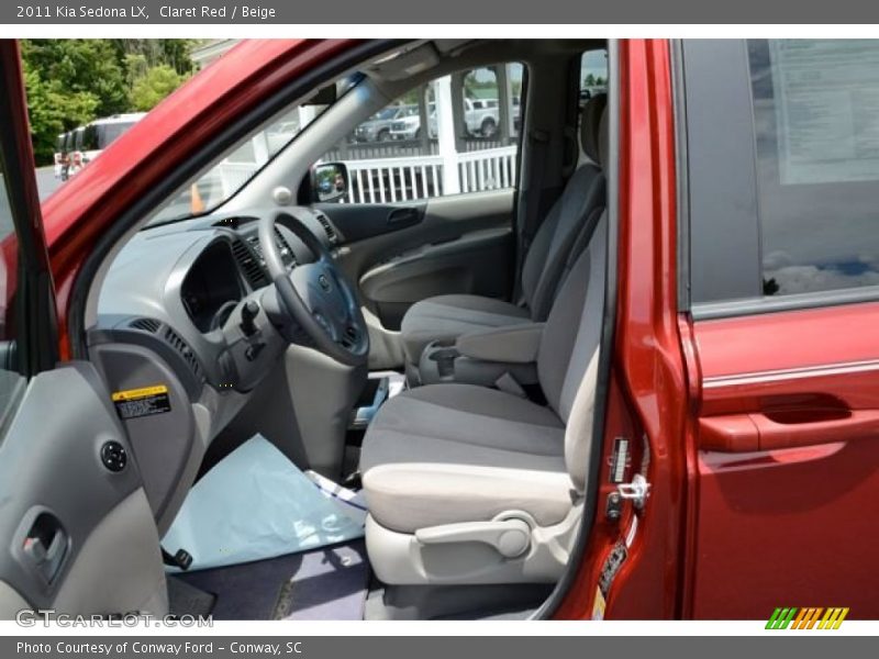 Claret Red / Beige 2011 Kia Sedona LX