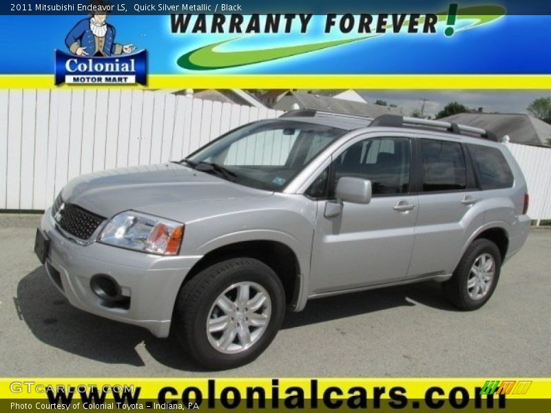 Quick Silver Metallic / Black 2011 Mitsubishi Endeavor LS