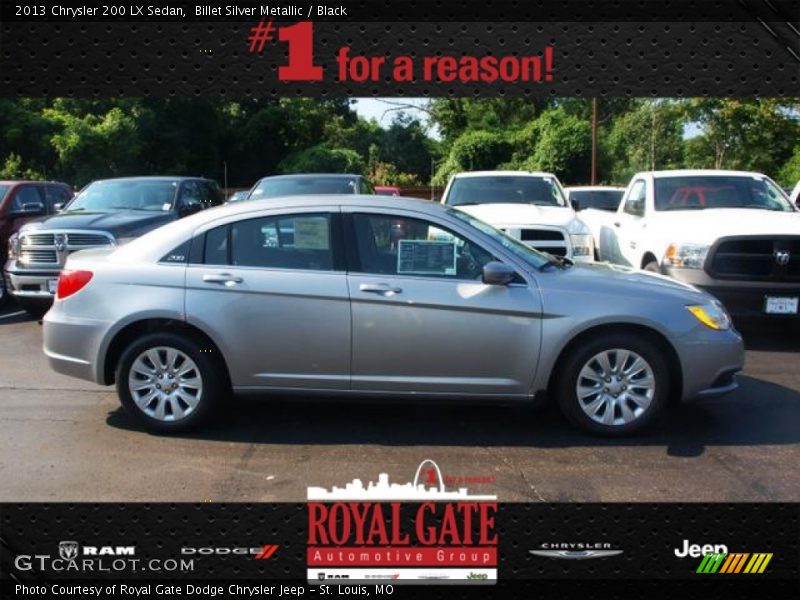 Billet Silver Metallic / Black 2013 Chrysler 200 LX Sedan