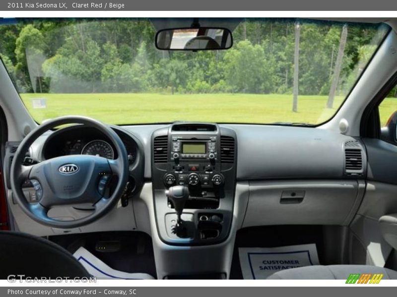 Claret Red / Beige 2011 Kia Sedona LX