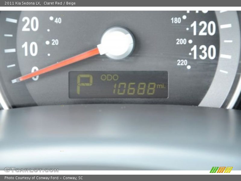 Claret Red / Beige 2011 Kia Sedona LX